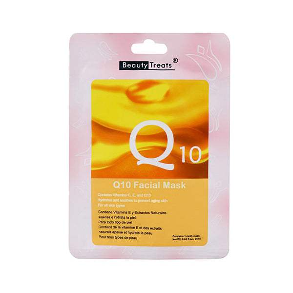 BEAUTY TREATS Facial Mask Refreshing Vitamin C Solution - Co-Q10 - Display Box 24 Pieces