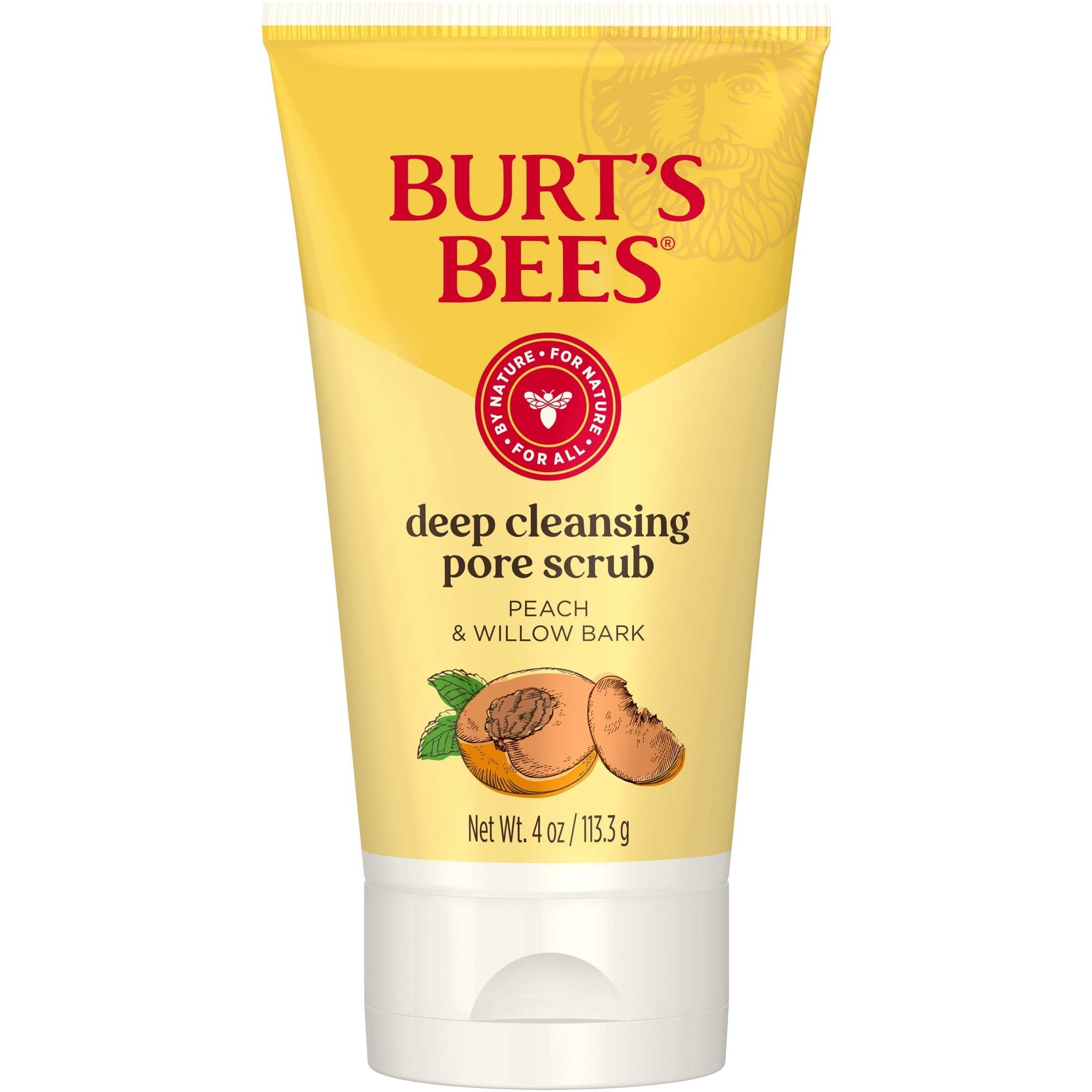 Peach and Willow Bark Deep Pore Scrub by Burts Bees for Women - 4 oz Scrub