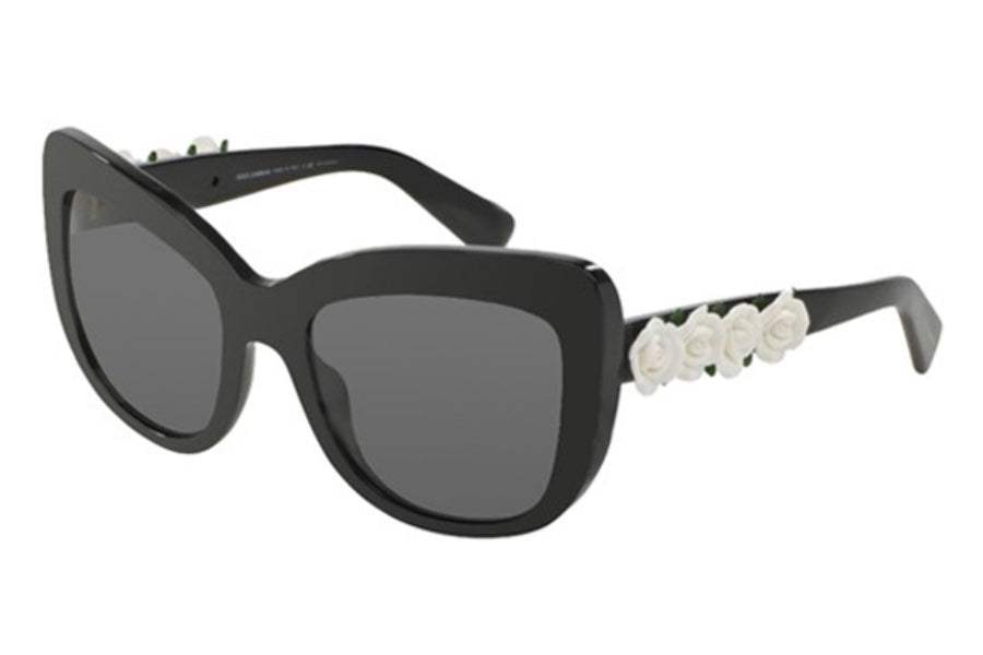 Dolce and Gabbana DG 4252 921-81 - Black-Polar Grey Polarized by Dolce and Gabbana for Women - 55-20-140 mm Sunglasses