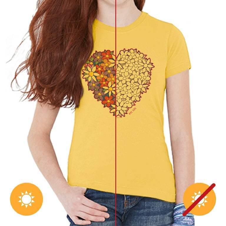 Kids Crew Tee - I Heart Flowers by DelSol for Kids - 1 Pc T-Shirt (YXL)