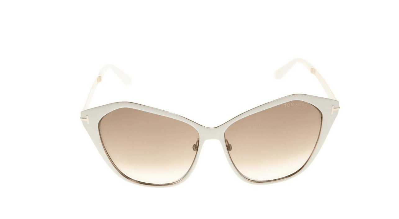Tom Ford TF391 25F Lena - Ivory-Brown Gradient by Tom Ford for Women - 58-13-140 mm Sunglasses