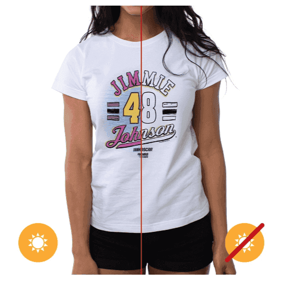 NASCAR Womens Crew Tee - Jimmie Johnson - 8 White by DelSol for Women - 1 Pc T-Shirt (M)