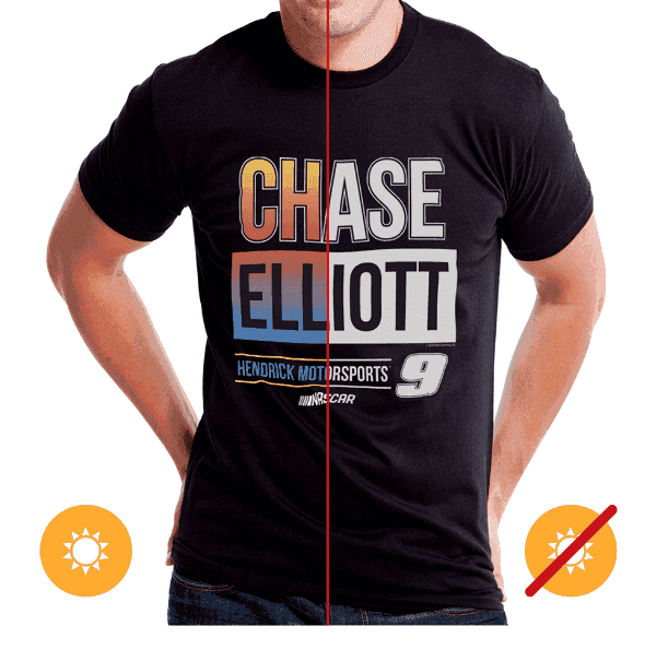 NASCAR Mens Classic Crew Tee - Chase Elliot - 3 Black by DelSol for Men - 1 Pc T-Shirt (S)