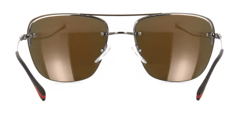 Prada SPS 52R 7AX-5L0 - Gunmetal-Brown Orange by Prada for Men - 56-16-135 mm Sunglasses