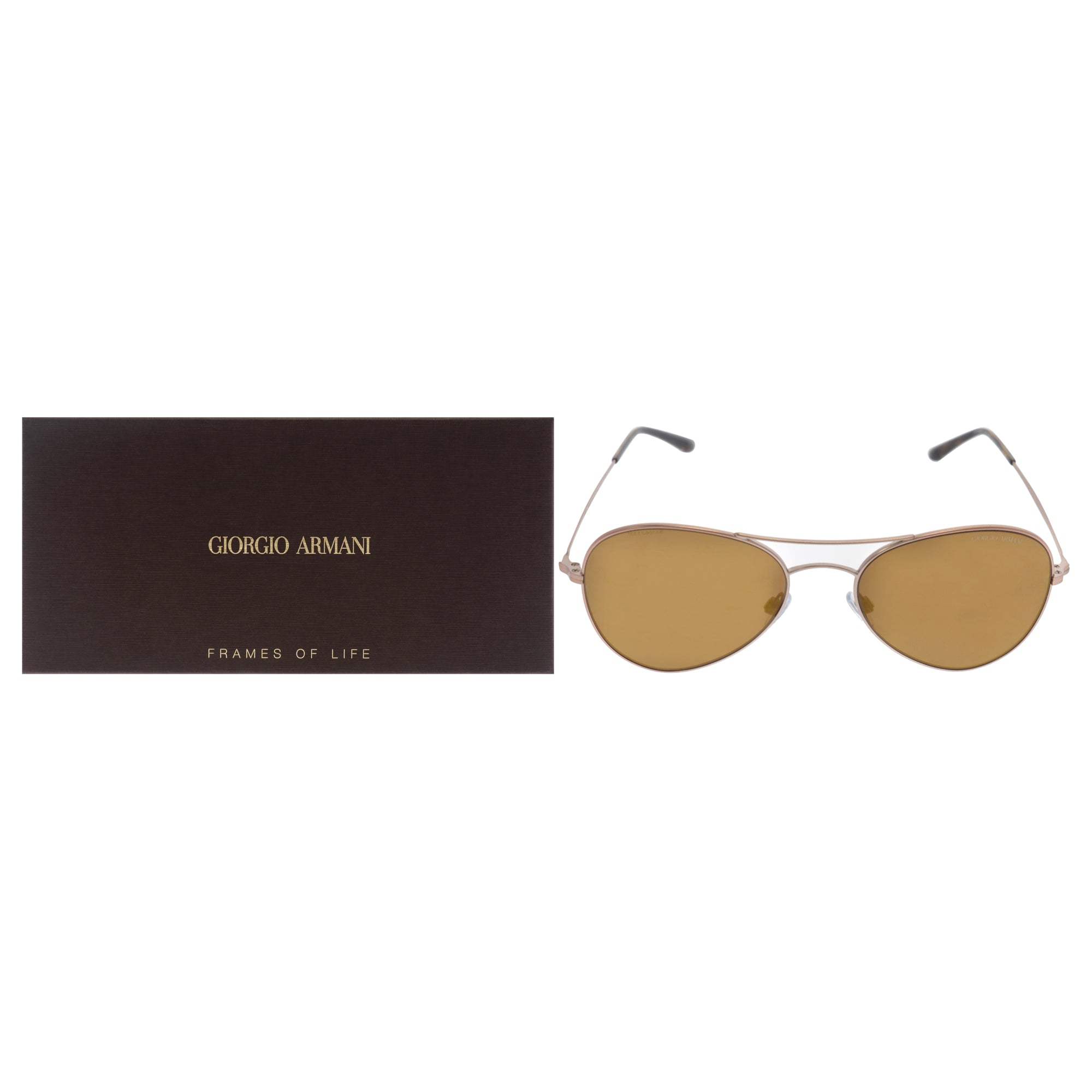 Giorgio Armani AR 6035 3004-6H Frames of Life - Light Bronze-Brown Bronze by Giorgio Armani for Men - 54-17-145 mm Sunglasses