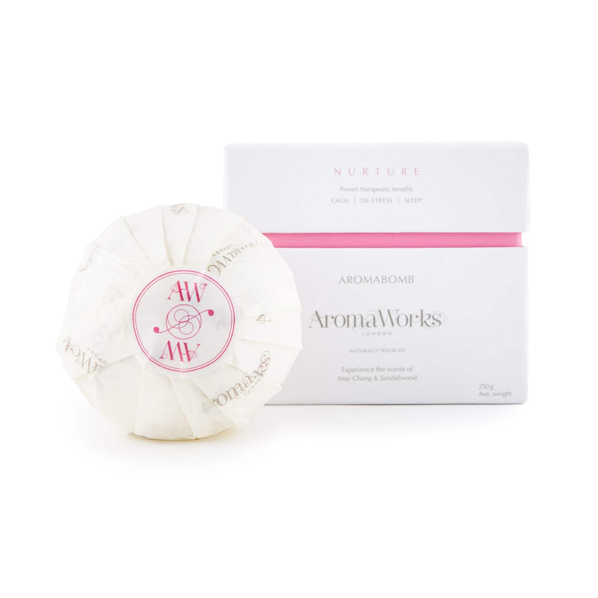 Nurture AromaBomb Single by Aromaworks for Unisex - 8.81 oz Bath Bomb