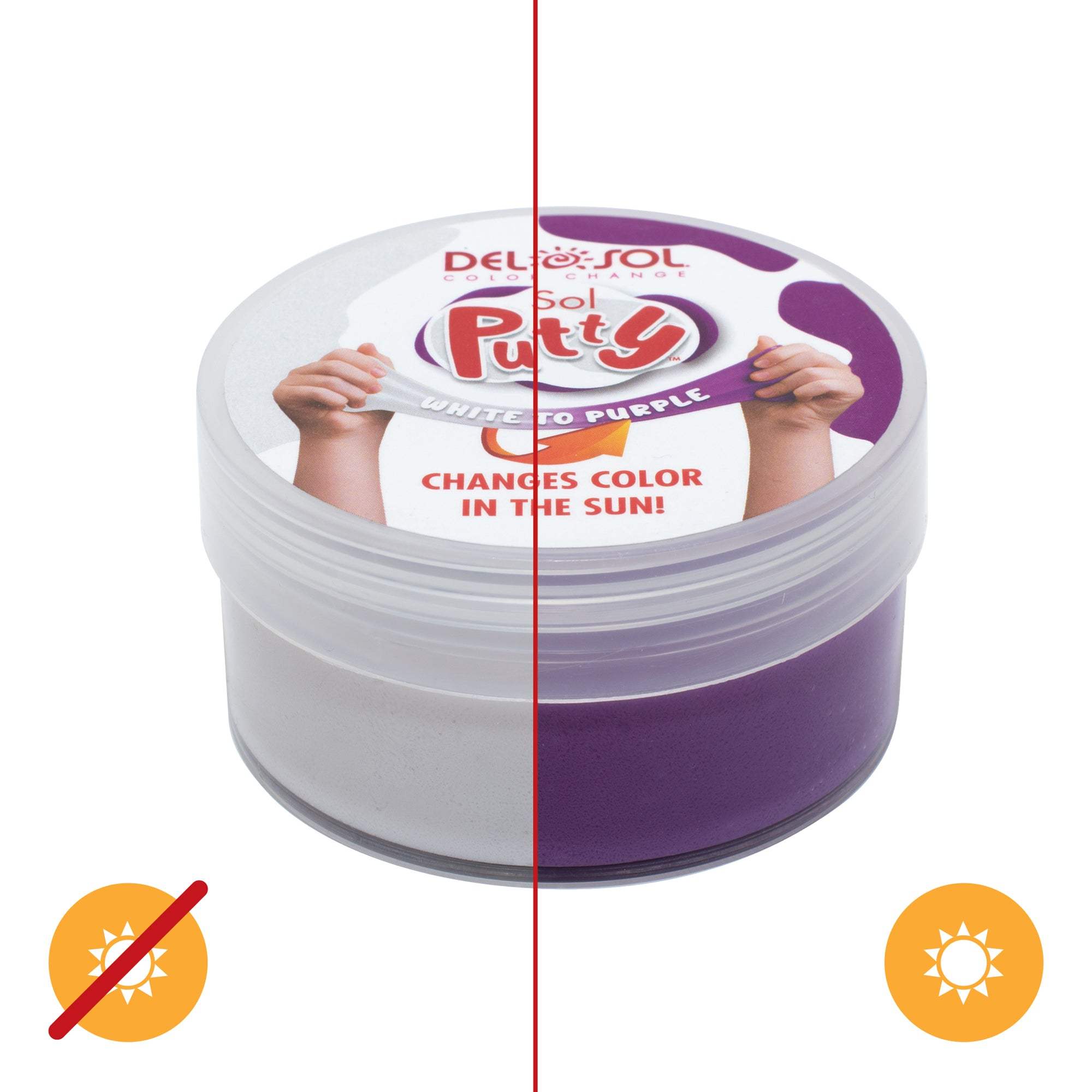 Color-Changing Sol Putty - White to Purple by DelSol for Unisex - 1 Pc Putty