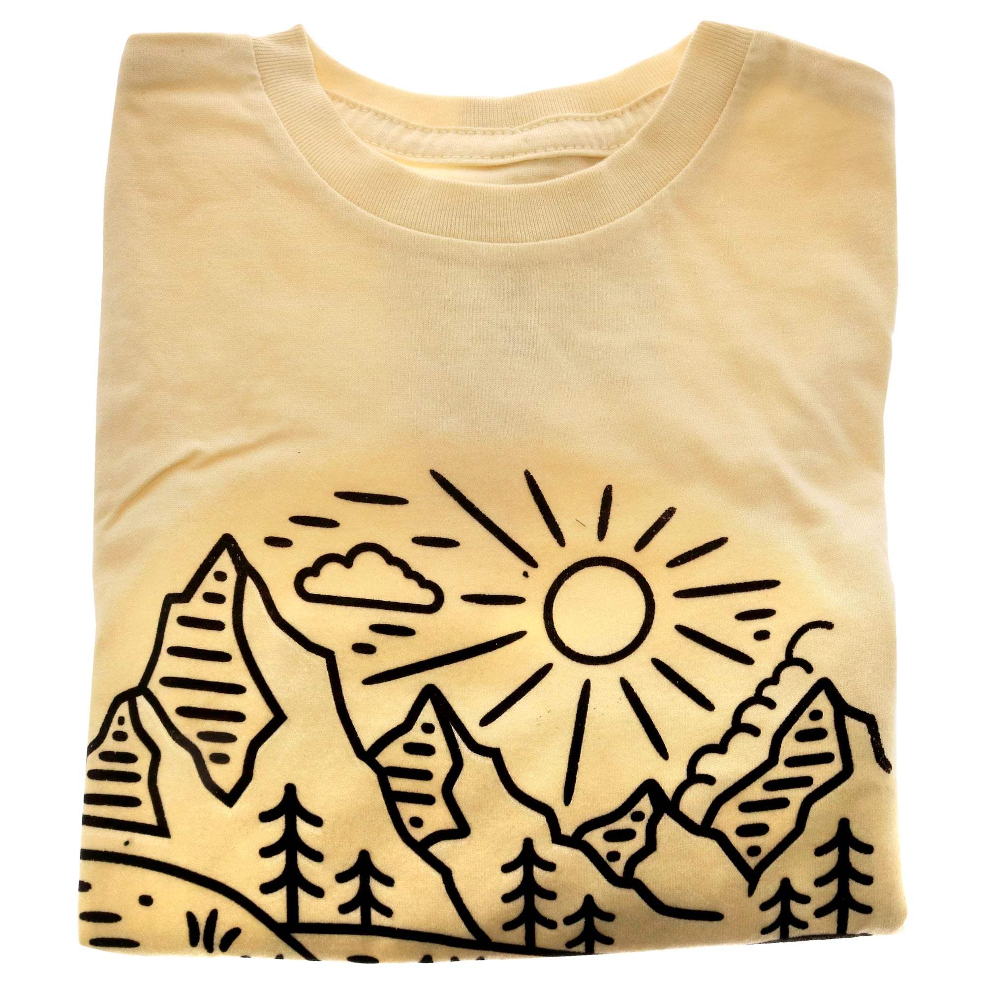 Kids Crew Tee - Fish Scene - Natural by DelSol for Kids - 1 Pc T-Shirt (YL)