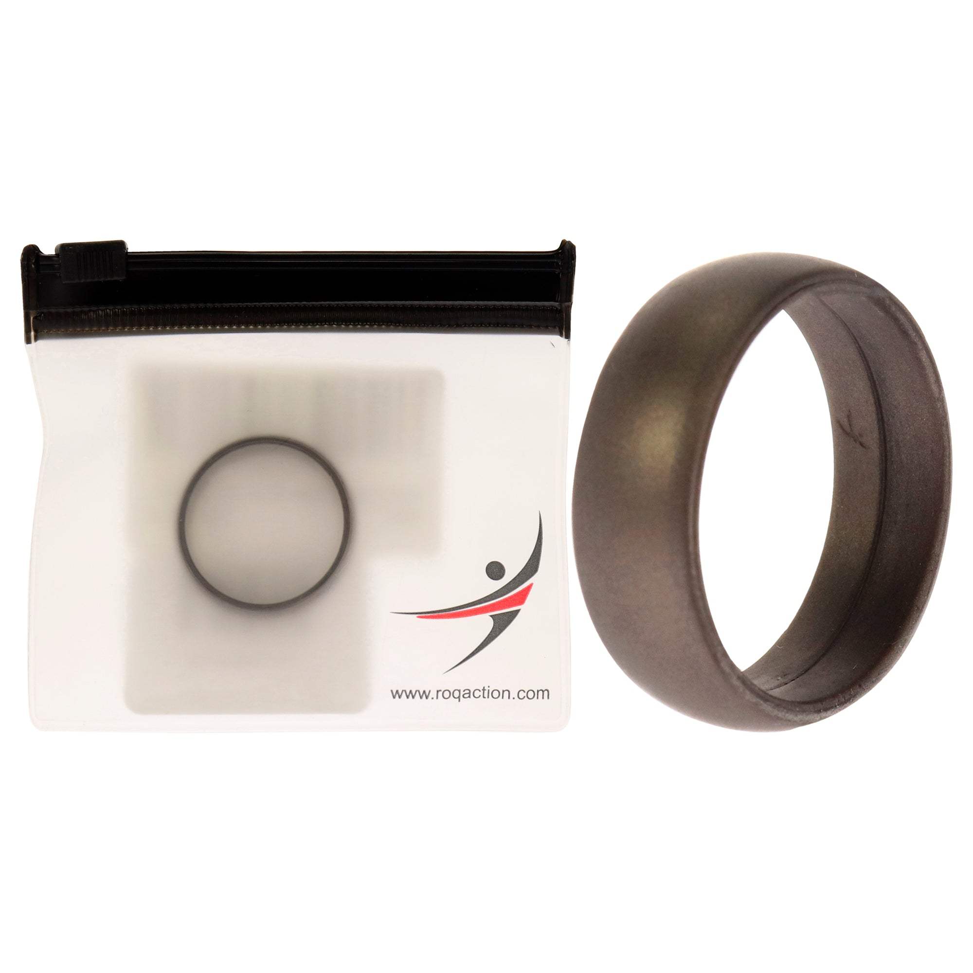 Silicone Wedding Ring - Grey by ROQ for Men - 15 mm Ring
