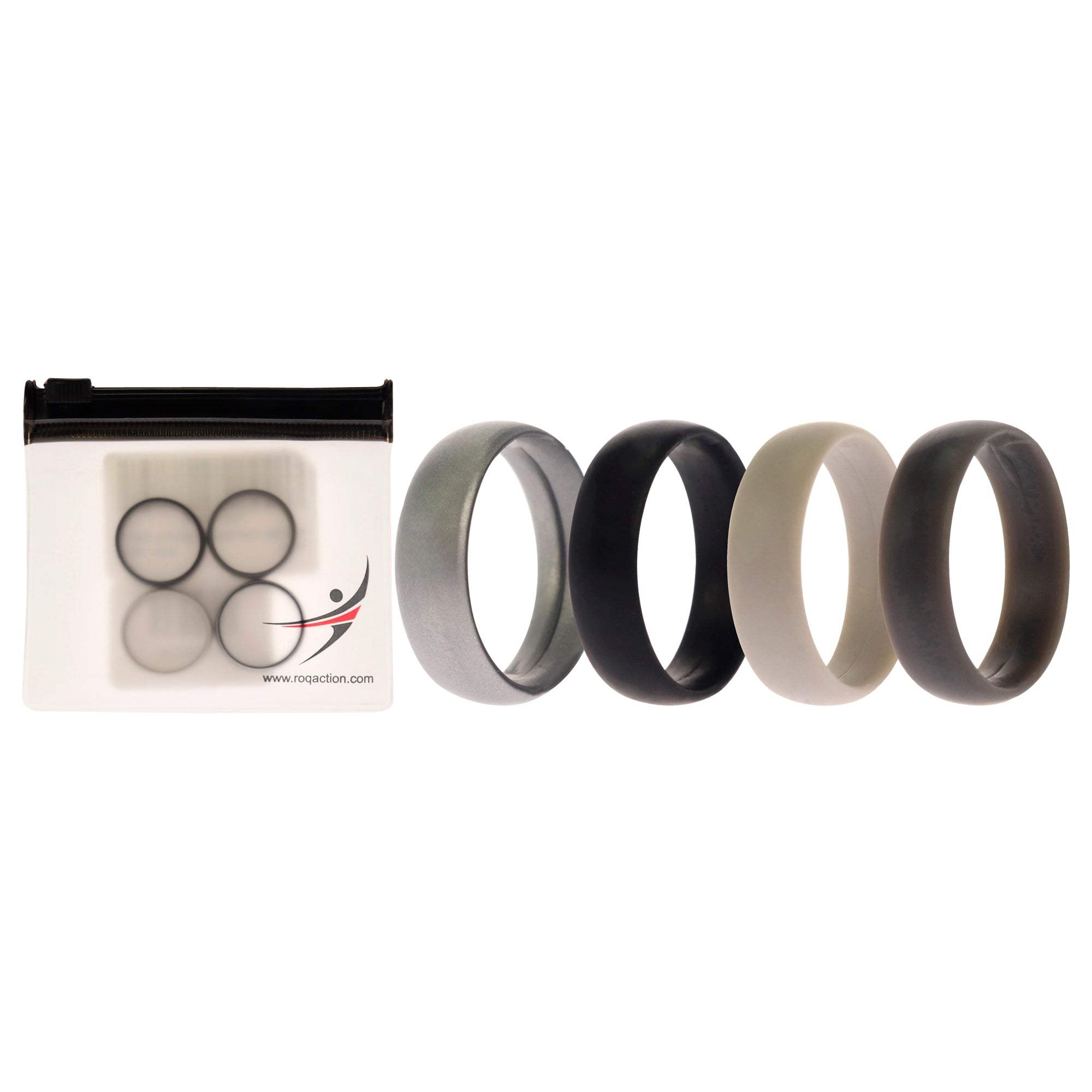 Silicone Wedding 6mm Smooth Ring by ROQ for Men - 7 mm Ring