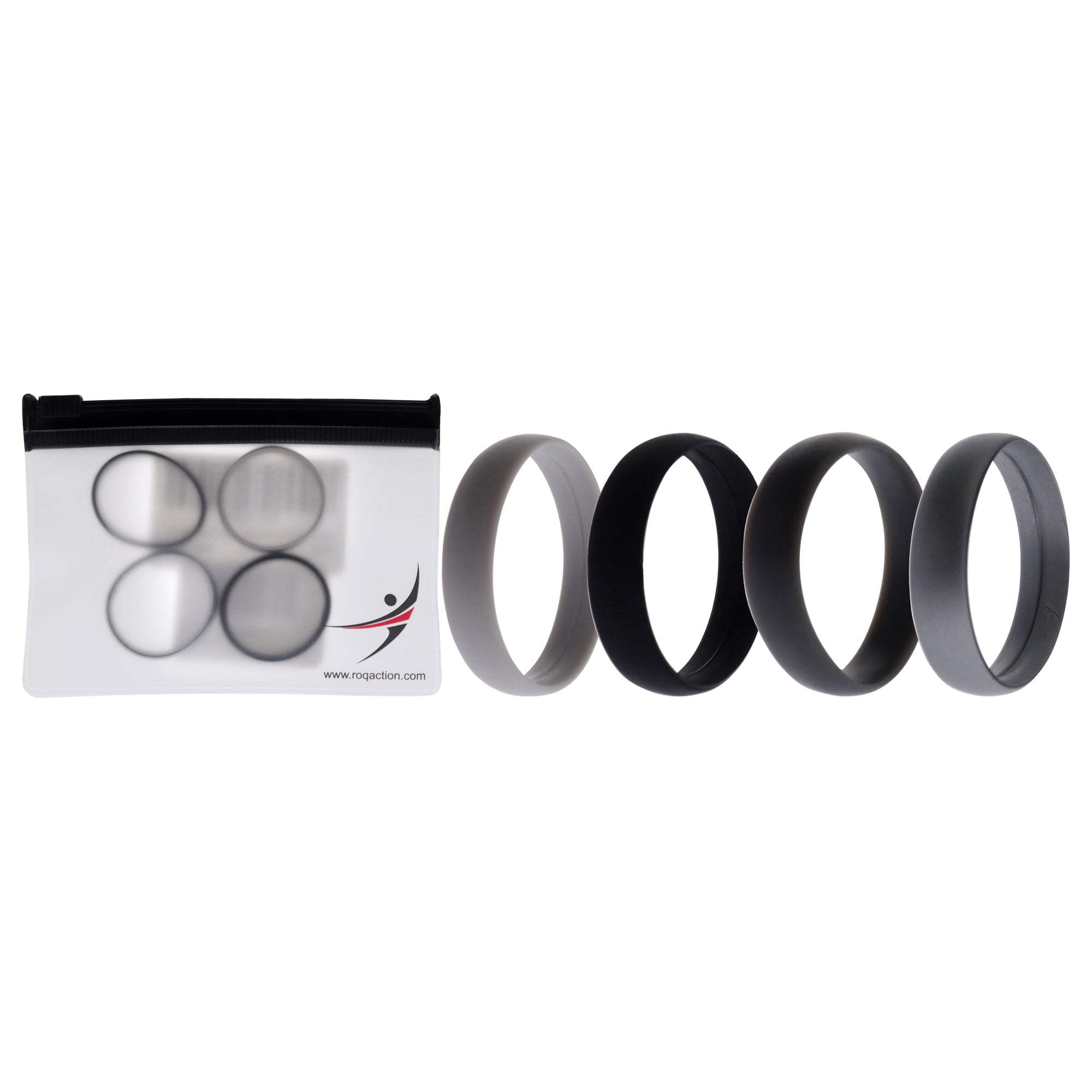 Silicone Wedding 6mm Smooth Ring by ROQ for Men - 15 mm Ring