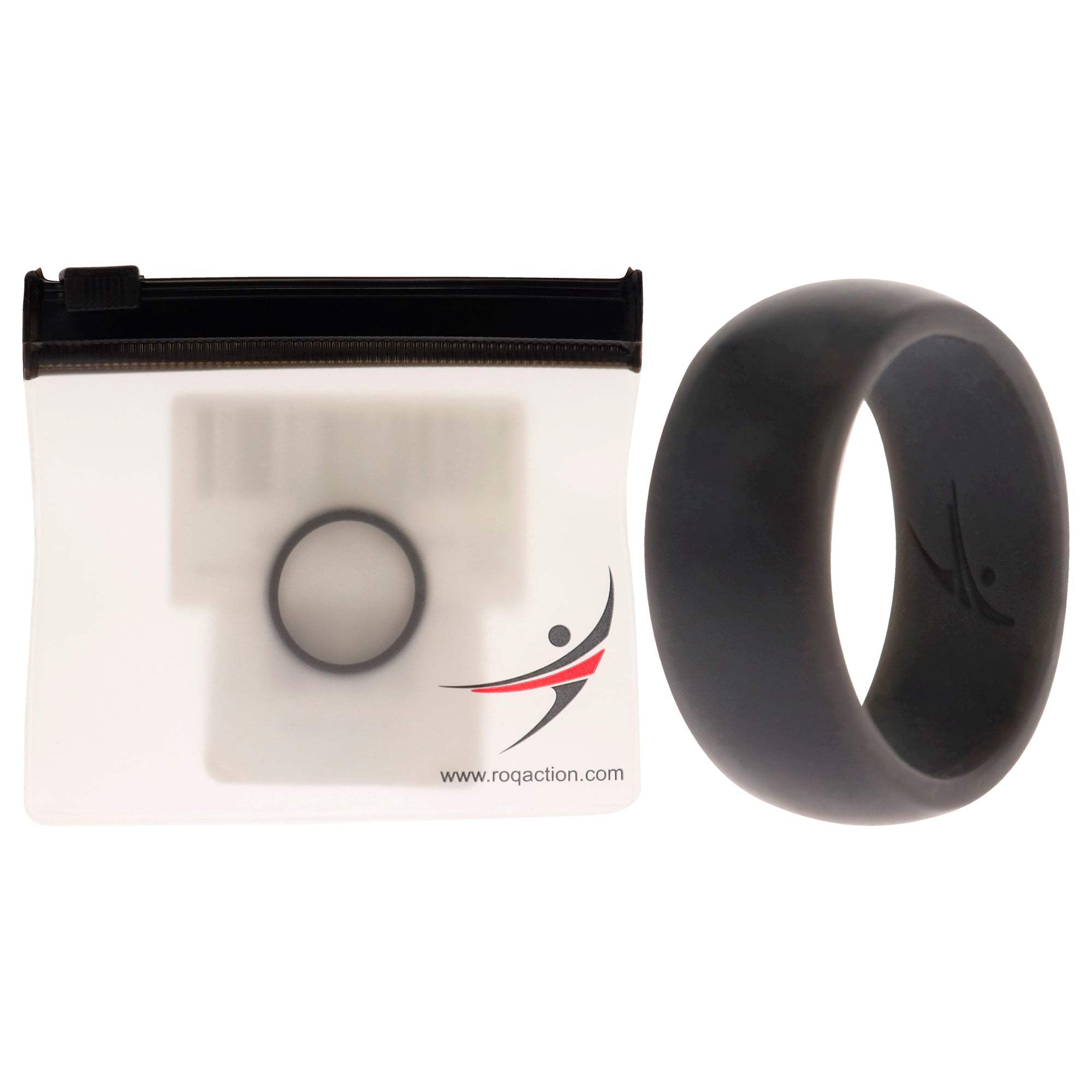 Silicone Wedding Ring - Grey by ROQ for Men - 9 mm Ring