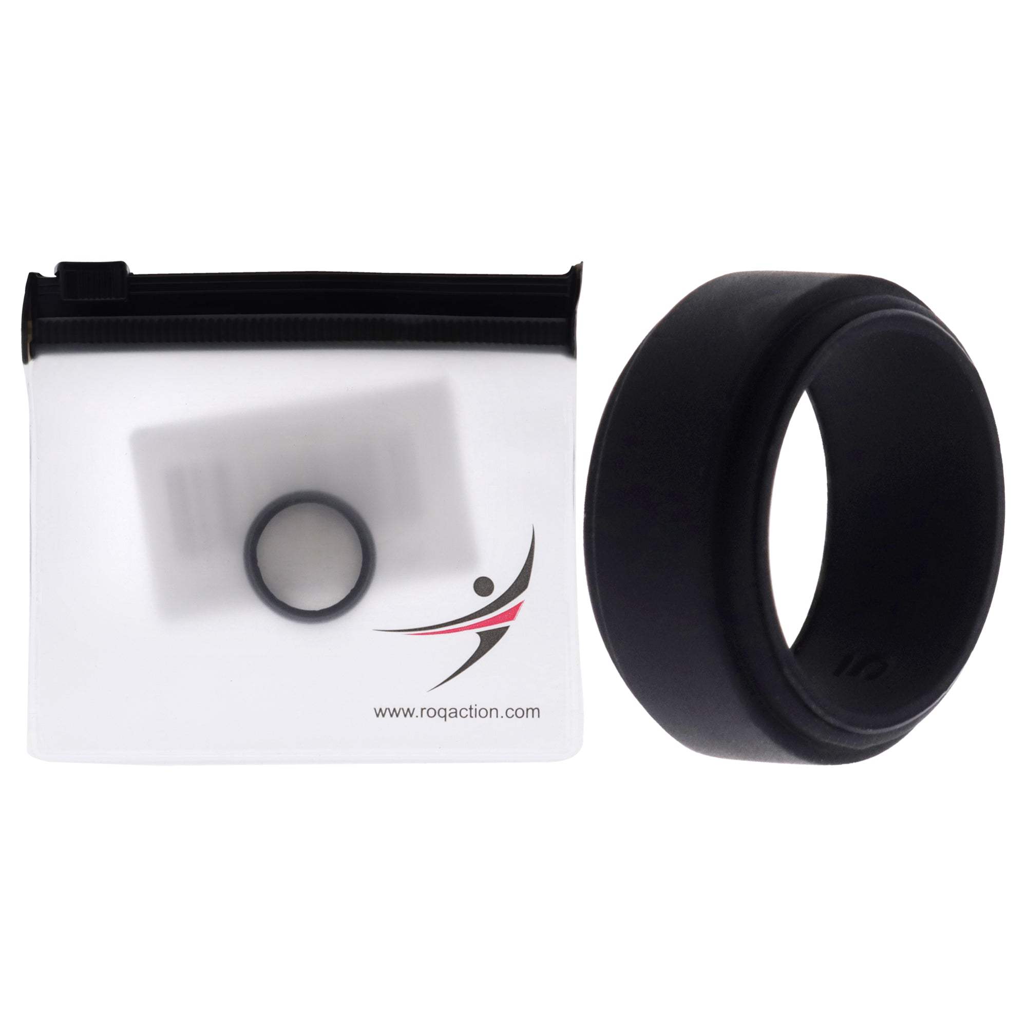 Silicone Wedding Step Single Ring - Black by ROQ for Men - 5 mm Ring