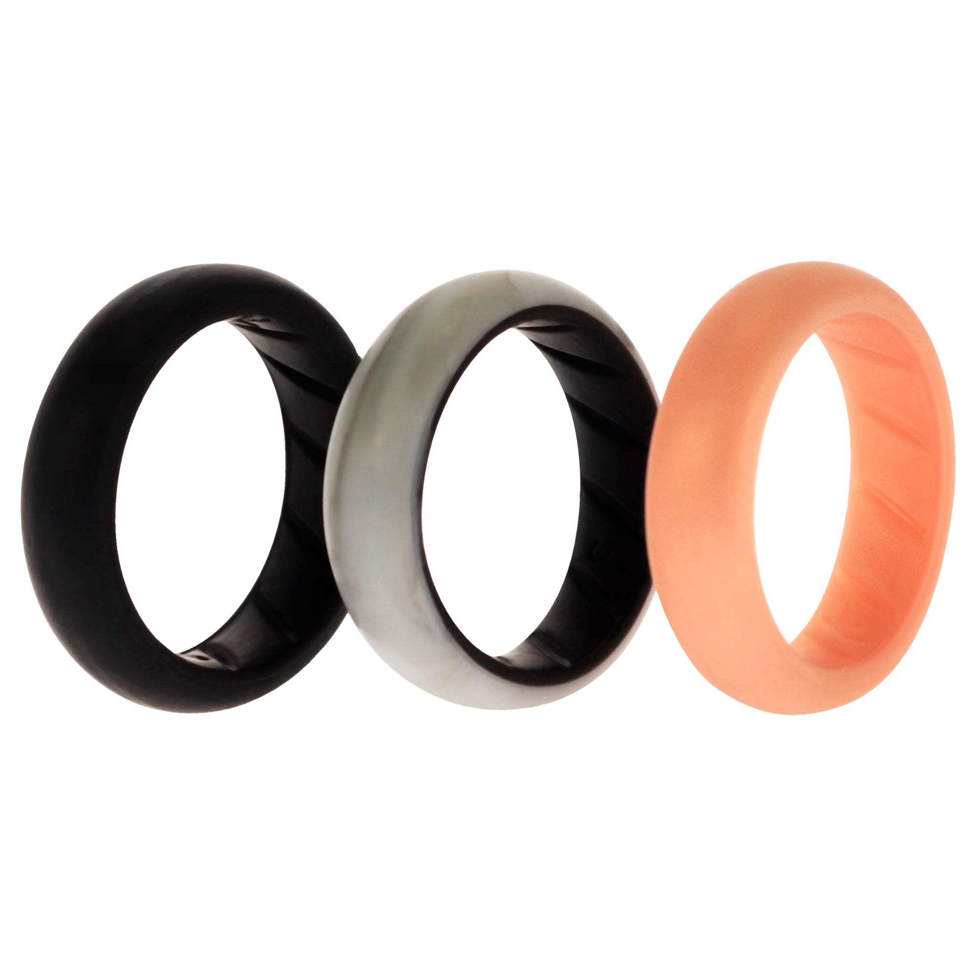 Silicone Wedding BR Solid Ring Set - Marble by ROQ for Women - 3 x 5 mm Ring