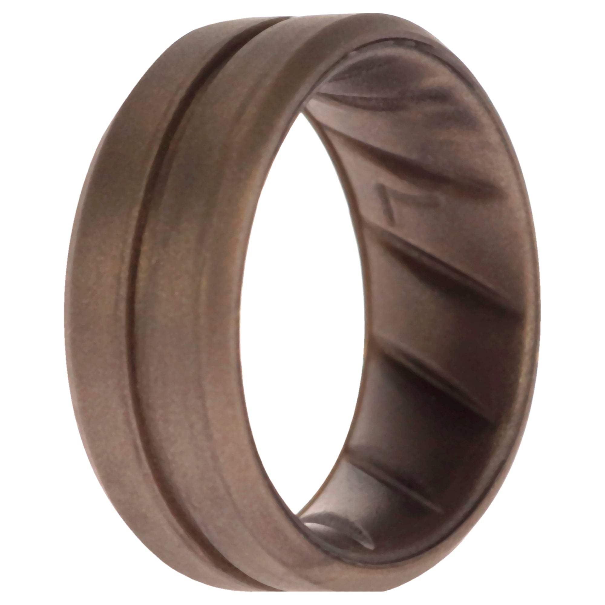 Silicone Wedding BR Middle Line Ring - Basic-Silver by ROQ for Men - 7 mm Ring