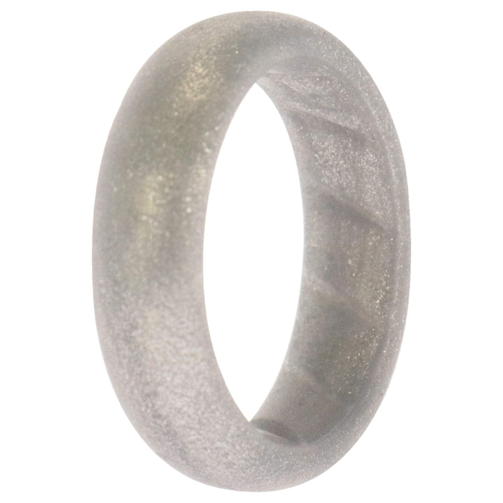 Silicone Wedding BR Solid Ring - Basic-Silver by ROQ for Women - 5 mm Ring