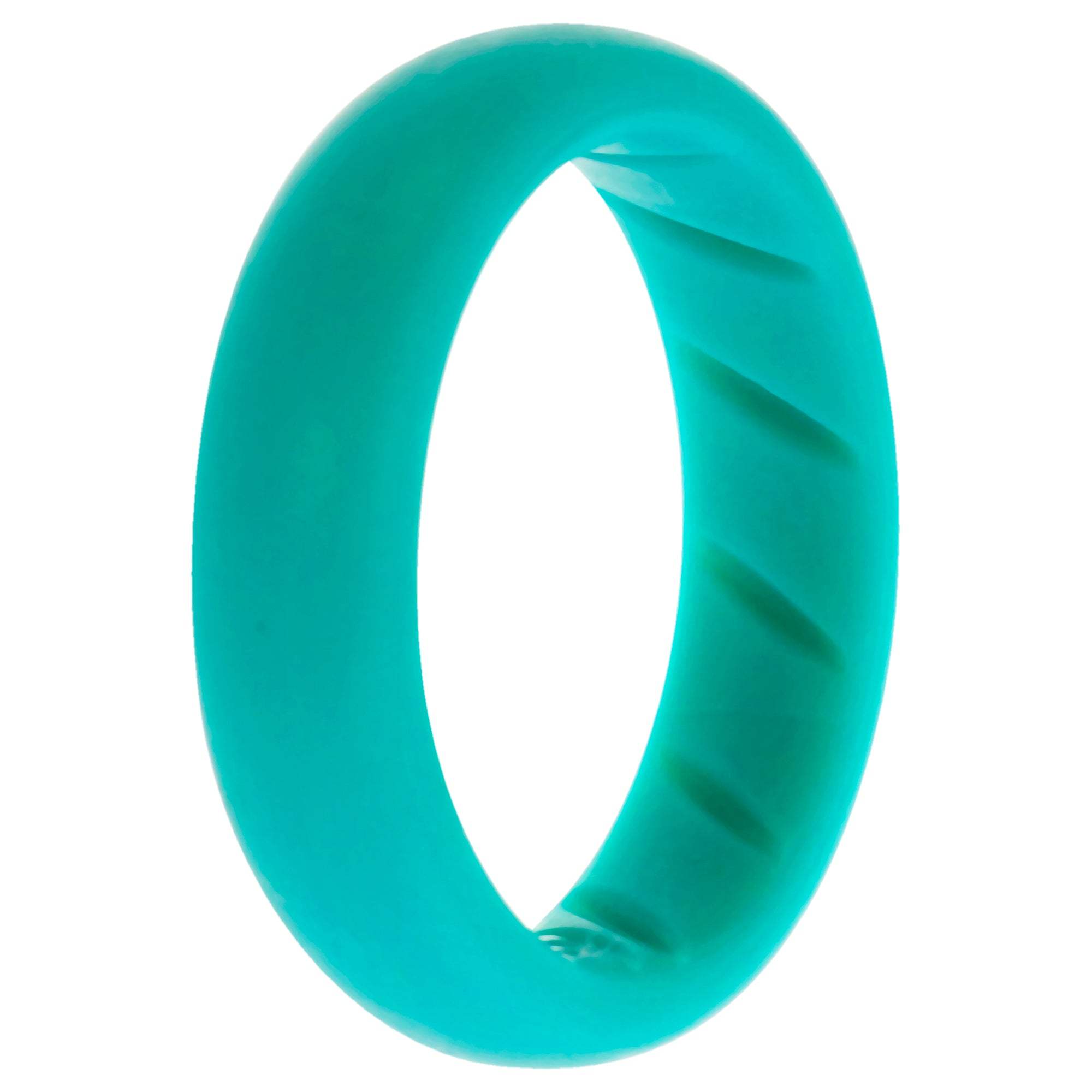 Silicone Wedding BR Solid Ring - Basic-Turquoise by ROQ for Women - 6 mm Ring