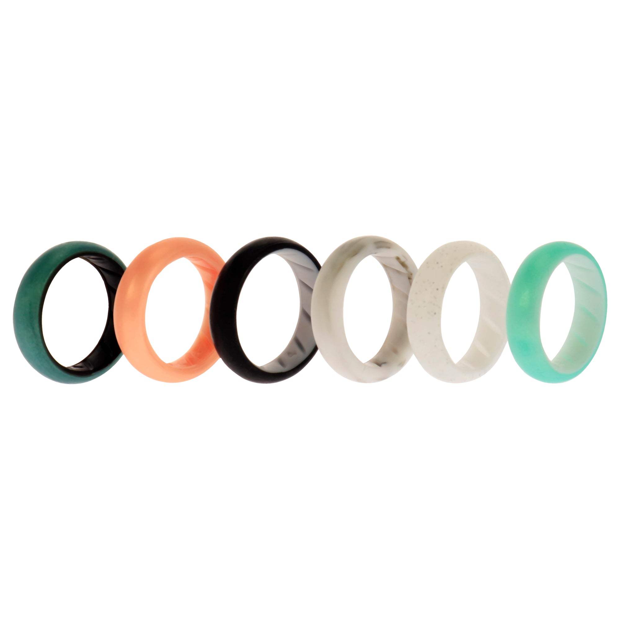 Silicone Wedding BR Solid Ring Set - Aque by ROQ for Women - 6 x 4 mm Ring