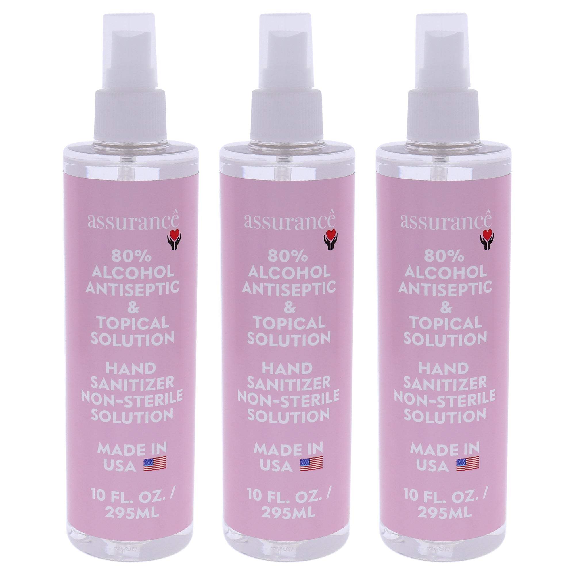 Hand Sanitizer Non-Sterile Solution by Assurance for Unisex - 10 oz Hand Sanitizer - Pack of 3