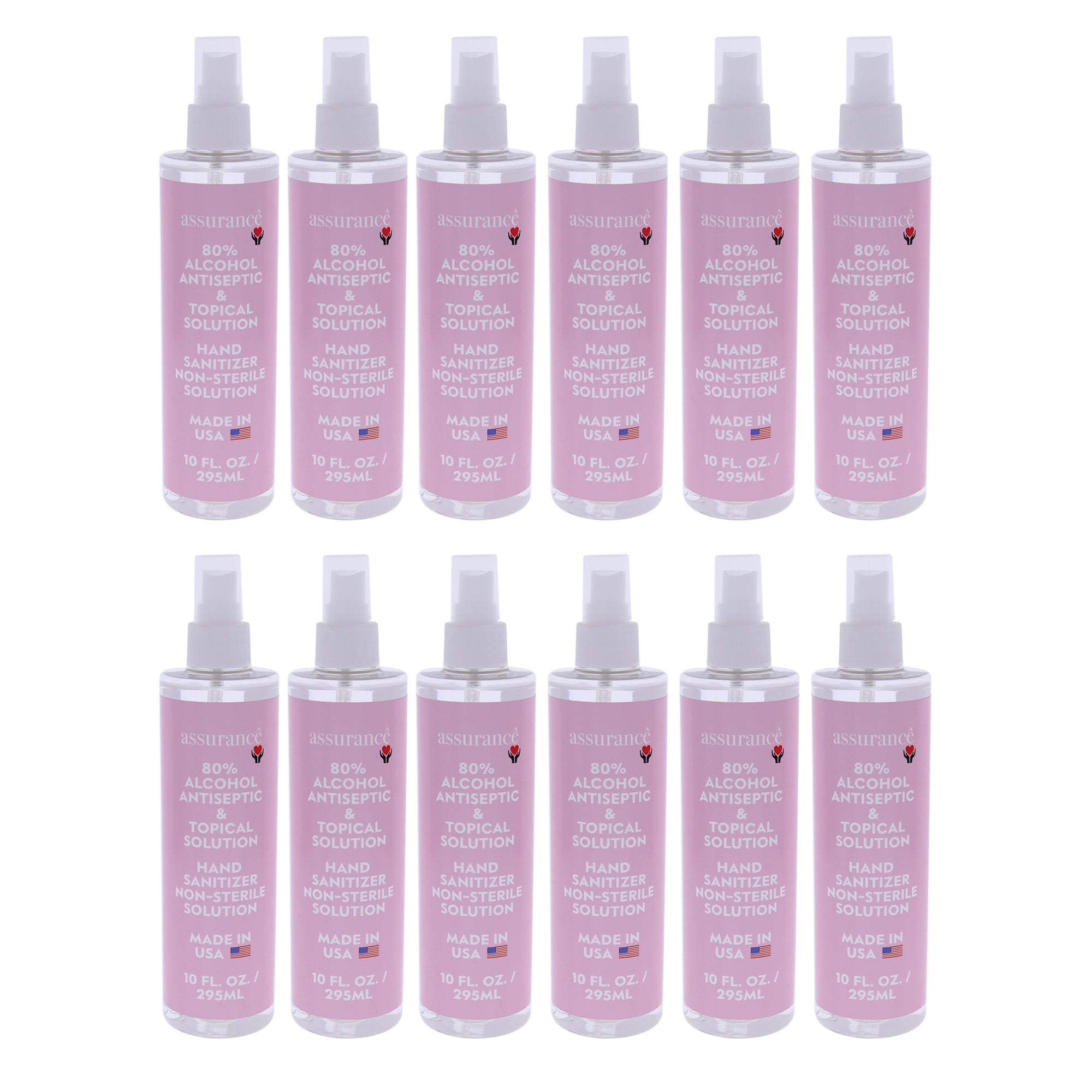 Hand Sanitizer Non-Sterile Solution by Assurance for Unisex - 10 oz Hand Sanitizer - Pack of 12