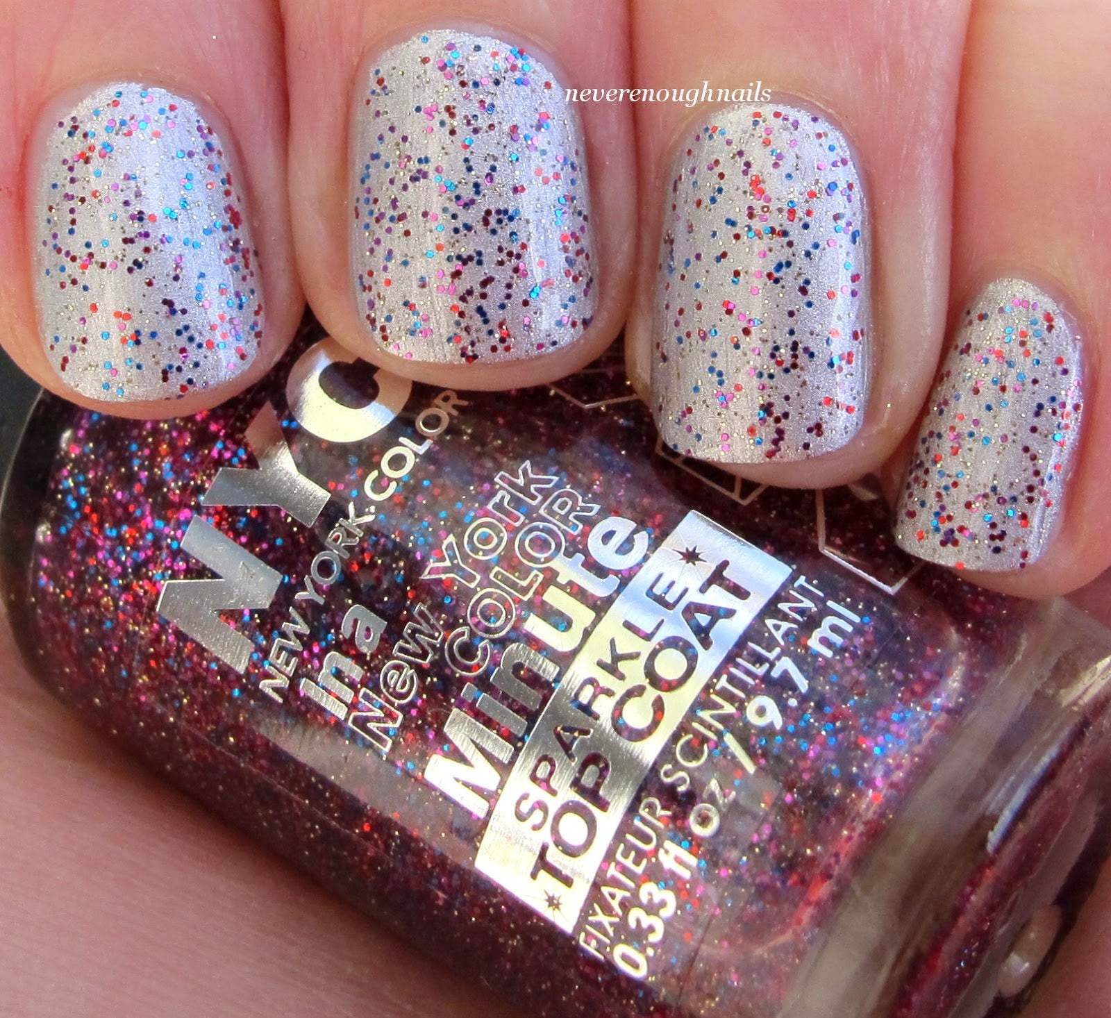 NYC In A New York Color Minute Sparkle Top Coat - Big City Dazzle