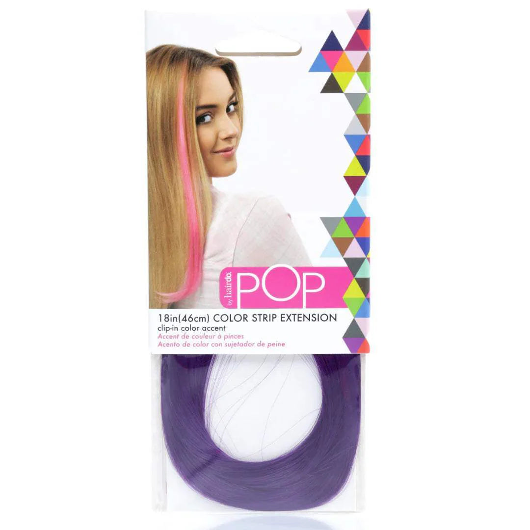 Pop Color Strip Extension - Berry Kiss by Hairdo for Women - 18 Inch Hair Extension - Pack of 2