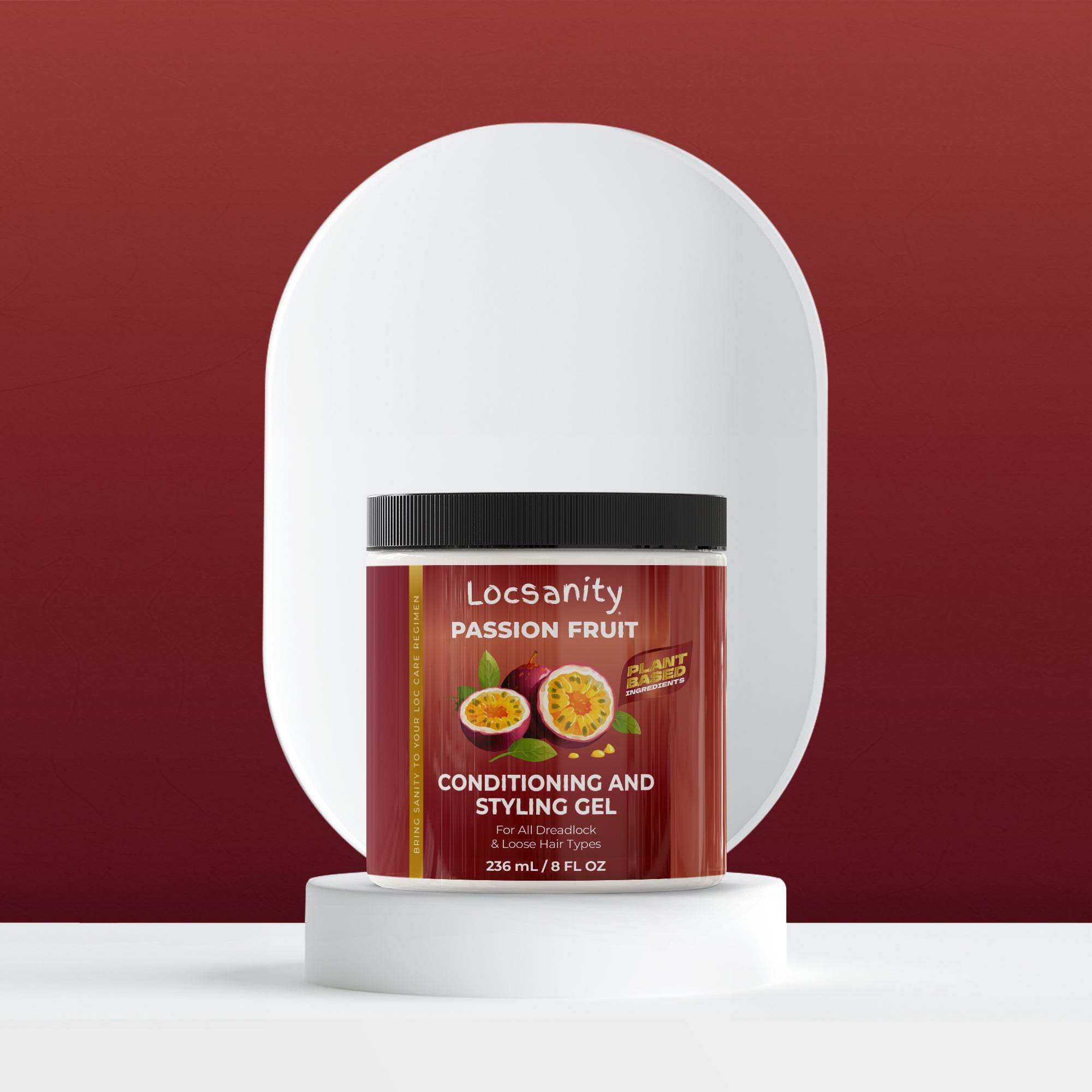 Locsanity Passion Fruit Conditioning, Styling, Rolling, Twisting, Locking Gel - Dreadlocks, Locs, Sisterlocks, Loose Natural Hair, Braidlocs