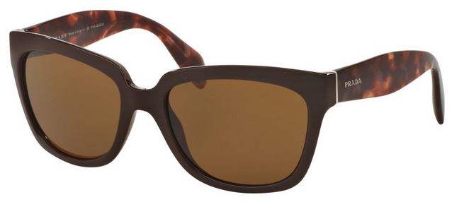 Prada SPR 07P DHO-5Y1 - Brown-Brown Polarized by Prada for Women - 56-18-140 mm Sunglasses