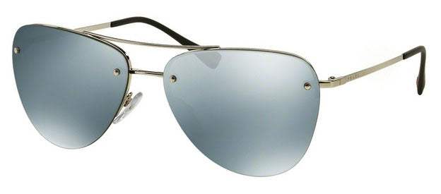 Prada SPS 53R 1BC-5K2 - Silver-Green Silver by Prada for Women - 57-14-135 mm Sunglasses