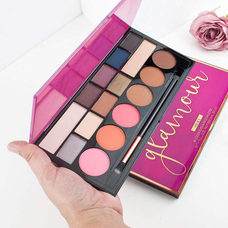 PROFUSION Glamour 16 Color Face & Eyes Palette Display Set, 10 pcs