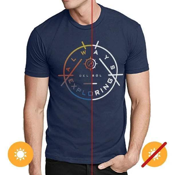 Men Crew Tee - Always Exploring - Indigo by DelSol for Men - 1 Pc T-Shirt (XL)