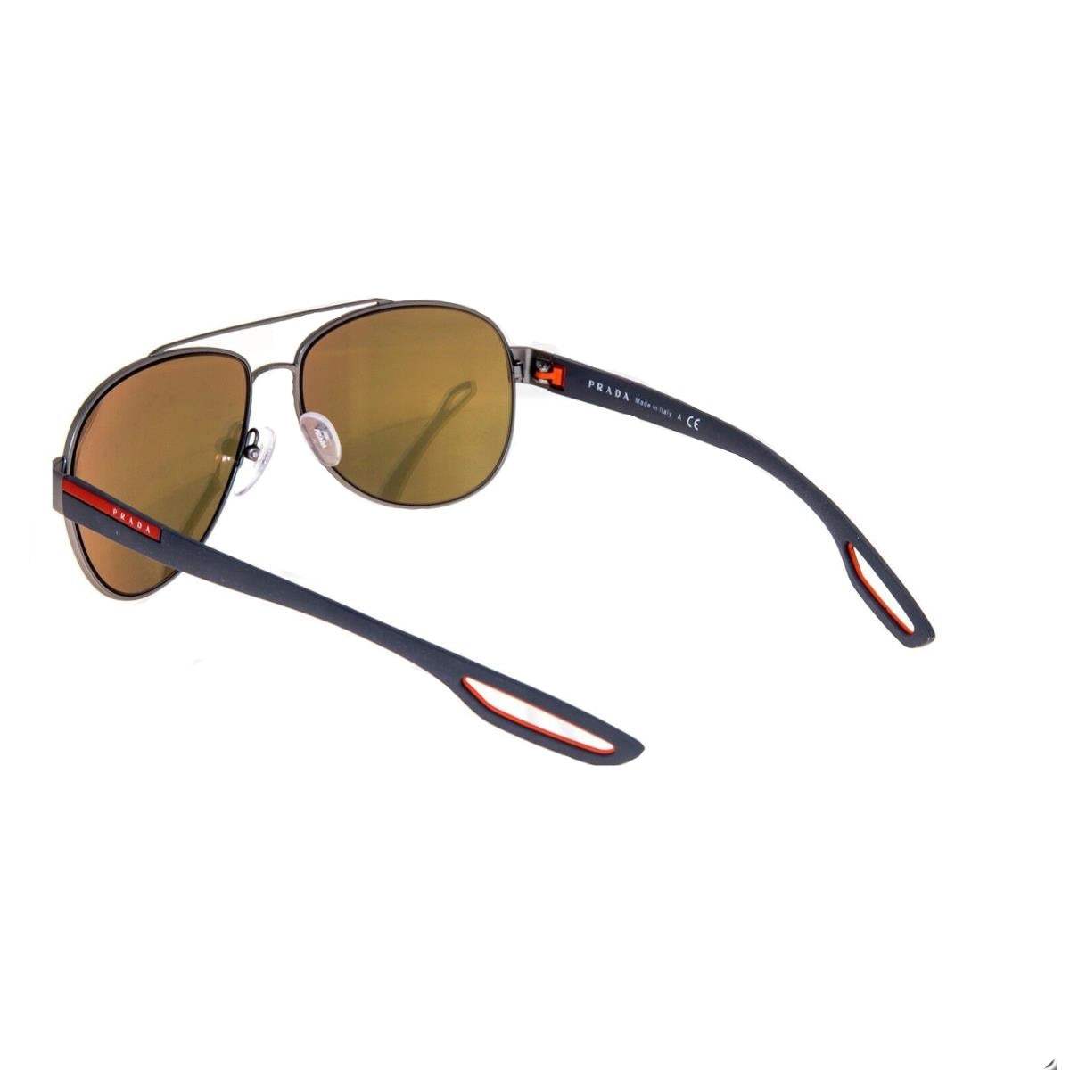 Prada SPS 55Q UEA-5Y1 - Brown Rubber-Brown Polarized by Prada for Men - 59-14-140 mm Sunglasses