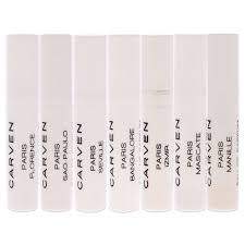 Carven Collection Mini Sampler Set by Carven for Women - 7 Pc Sampler Set 0.03 Seville, 0.03 Manille, 0.03 Sao Paulo, 0.03 Florence, 0.03 Mascate, 0.03 Izmir, 0.03 Bangalore