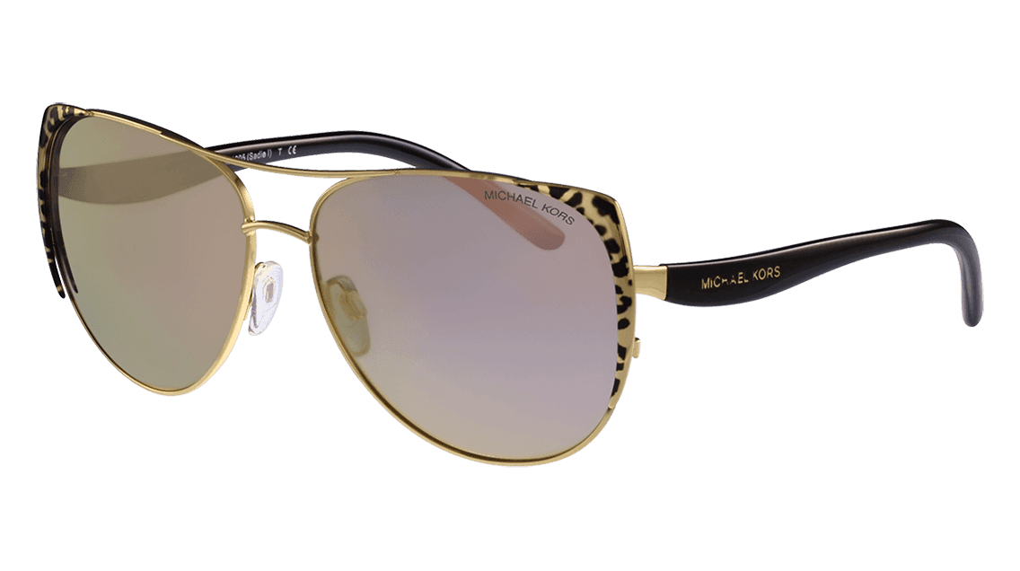 Michael Kors MK 1005 1057R5 Sadie I - Black Gold Leopard-Black-Gold by Michael Kors for Women - 59-15-135 mm Sunglasses