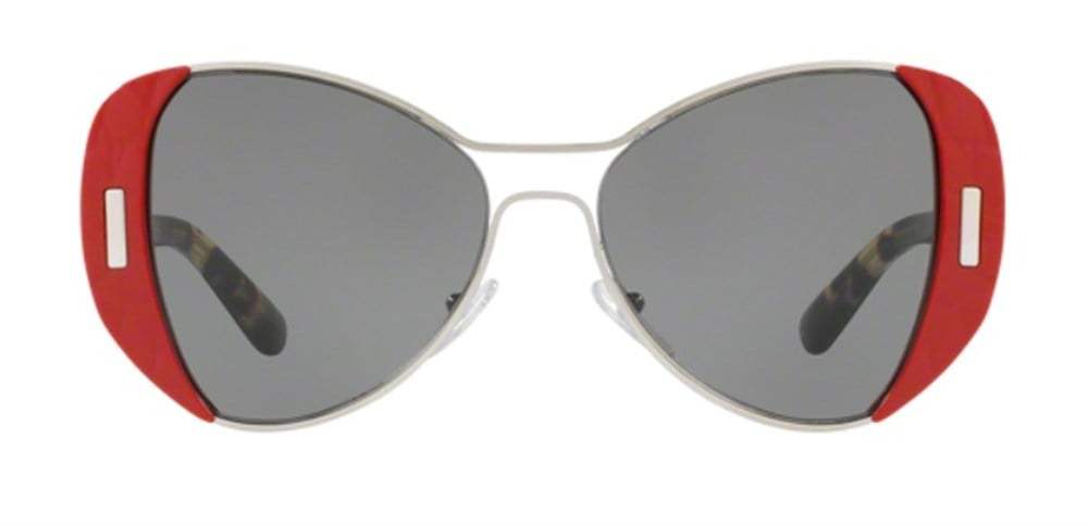 Prada SPR 60S SMN-9K1 - Silver Red-Dark Grey by Prada for Women - 55-16-135 mm Sunglasses