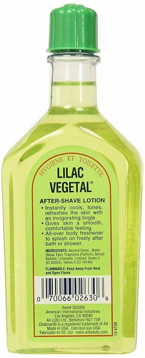 CLUBMAN Lilac Vegetal After Shave Lotion, 6 oz