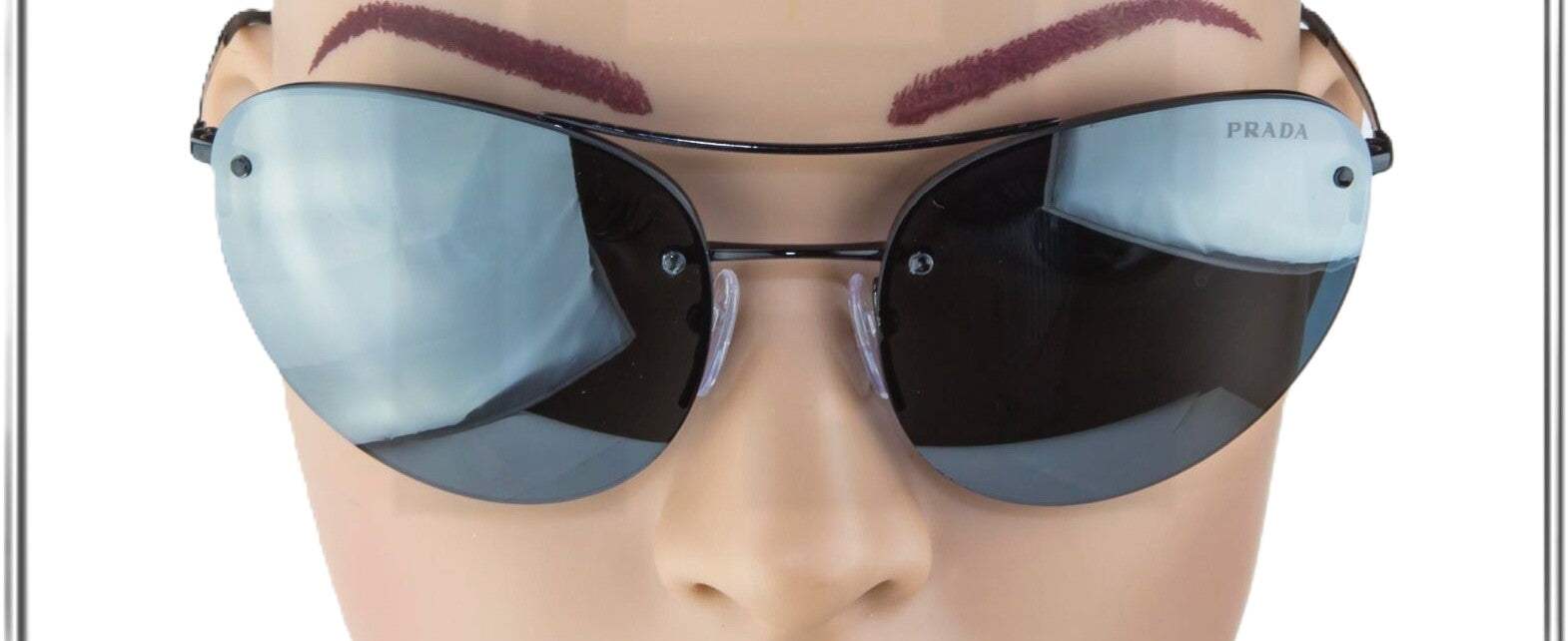 Prada SPS 51R 7AX-5L0 - Black-Light Grey Black by Prada for Women - 59-18-135 mm Sunglasses