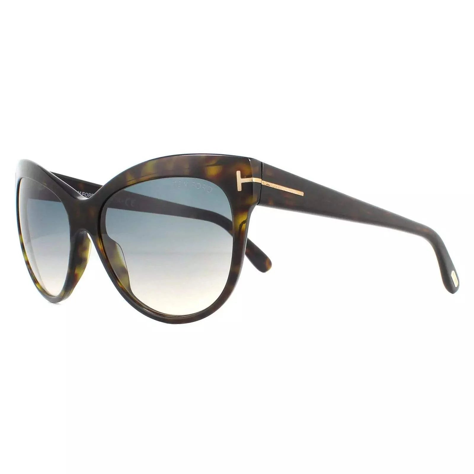 Tom Ford TF430 52P Lily - Dark Havana-Blue Gradient by Tom Ford for Women - 56-16-140 mm Sunglasses