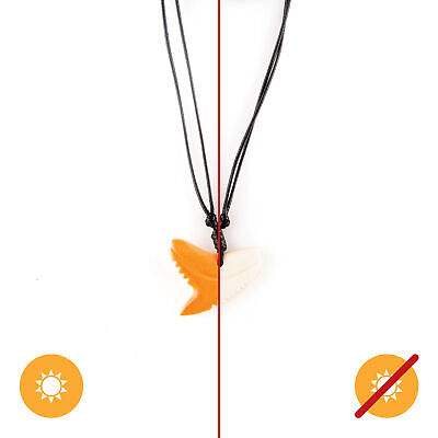 Color-Changing Necklace - Shark Tooth - White to Orange by DeSol for Women - 1 Pc Necklace