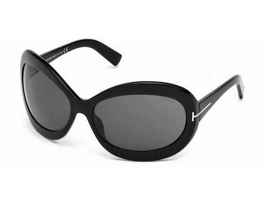 Tom Ford TF428 01A Edie - Black-Grey by Tom Ford for Women - 68-17-115 mm Sunglasses