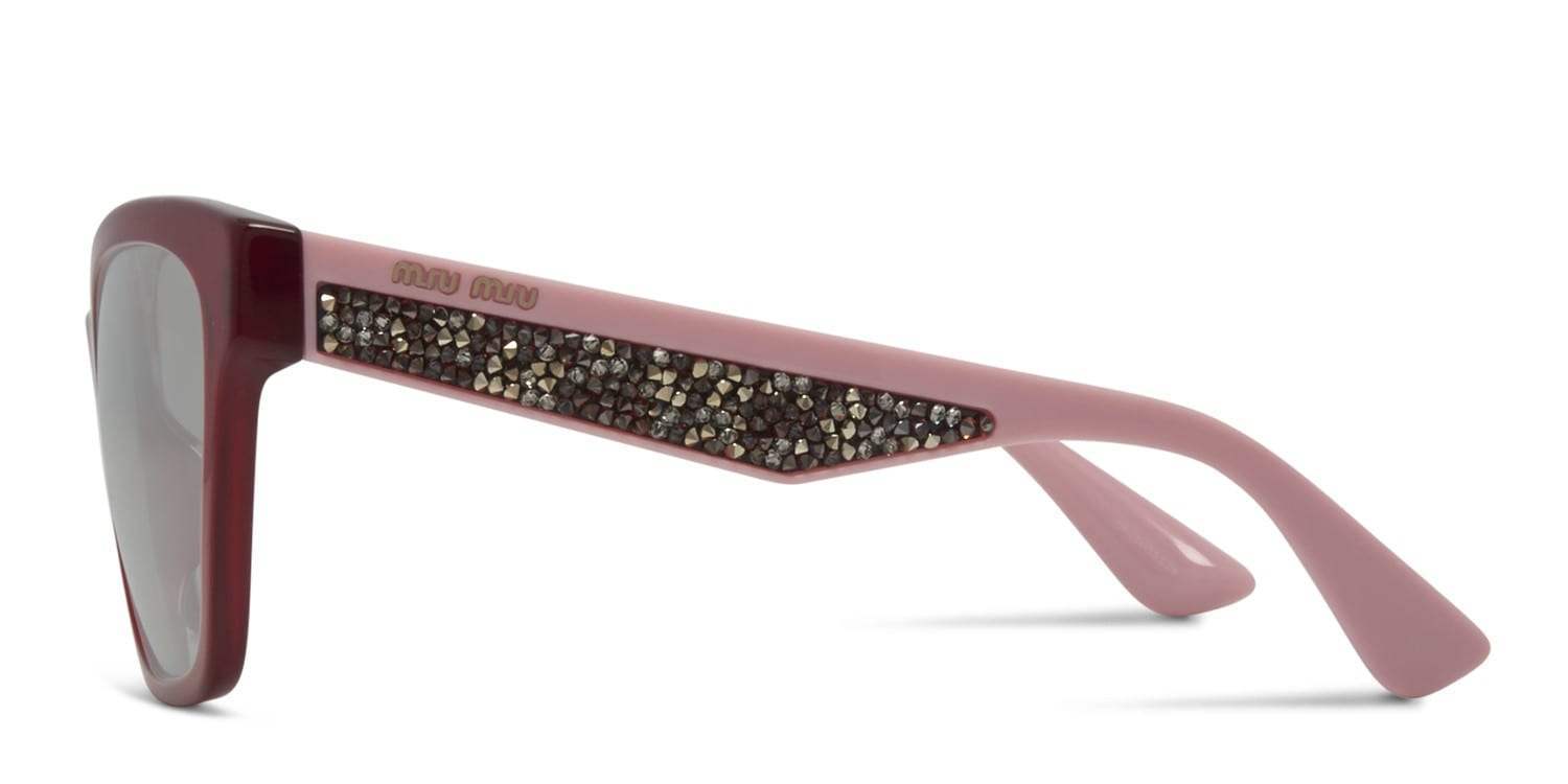 Miu Miu MU 07R TKW-5J0 - Opal Bordeaux-Grey by Miu Miu for Women - 55-18-140 mm Sunglasses