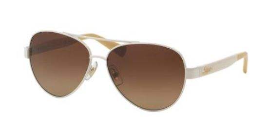 Ralph Lauren RA 4114 3088T5 - White-Brown Gradient Polarized by Ralph Lauren for Women - 58-13-135 mm Sunglasses