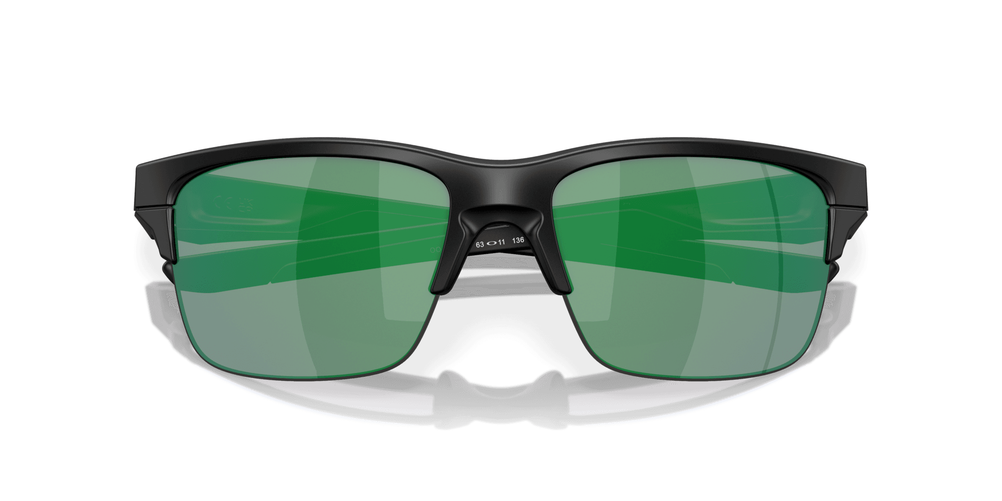 Oakley Thinlink OO9316-09 - Matte Black-Jade Iridium by Oakley for Unisex - 63-11-136 mm Sunglasses