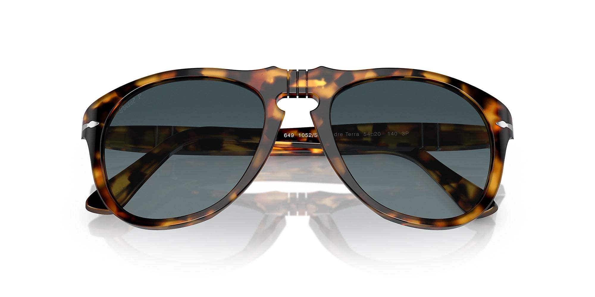 Persol PO649 1052-S3 Madreterra-Blue Faded Polarized by Persol for Unisex - 54-20-140 mm Sunglasses