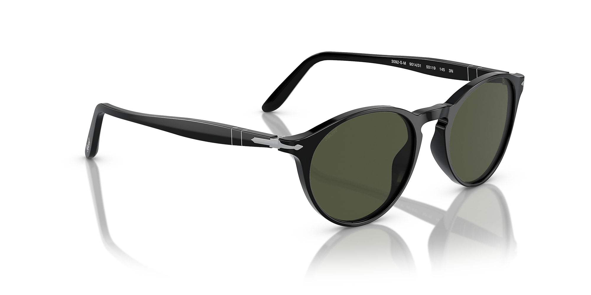 Persol PO3092SM 9014-31 - Black-Green by Persol for Unisex - 50-19-145 mm Sunglasses