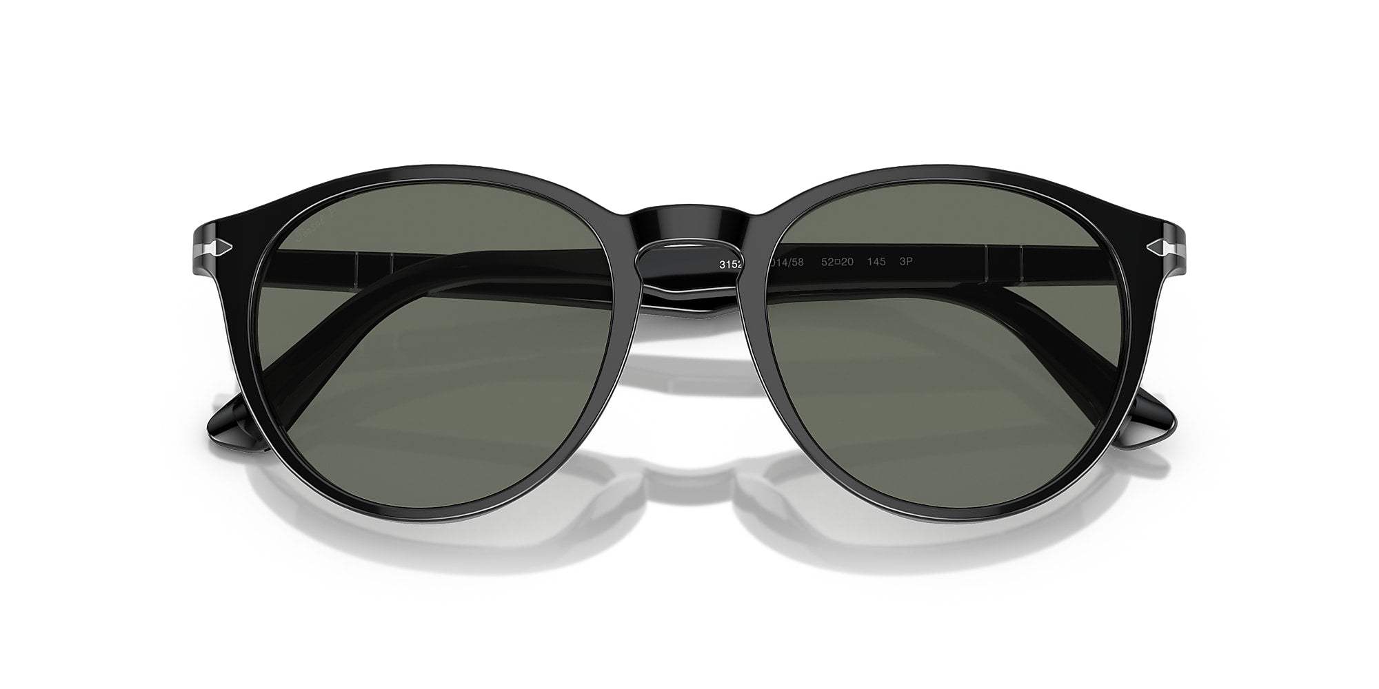 Persol PO3152S 9014-31 - Black-Grey Green by Persol for Men - 52-20-145 mm Sunglasses