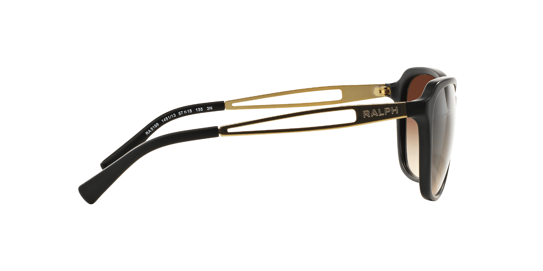 Ralph Lauren RA 5199 145-13 - Matte Black-Gold-Brown Gradient by Ralph Lauren for Women - 57-15-135 mm Sunglasses