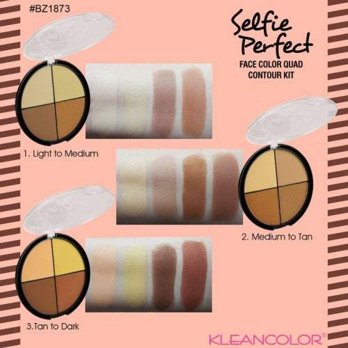 KLEANCOLOR Selfie Perfect Contour Kit - Tan to Dark
