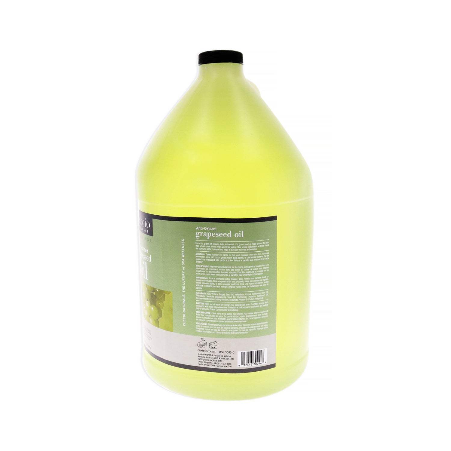 Luxury Spa Anti-Oxidant Oil - Grapeseed by Cuccio Naturale for Unisex - 1 Gallon Oil