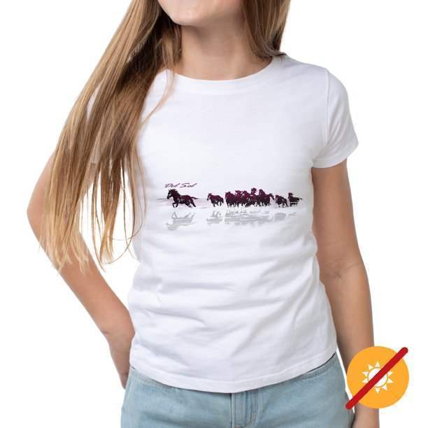 Women Crew Tee - Wild Horse - White by DelSol for Women - 1 Pc T-Shirt (2XL)